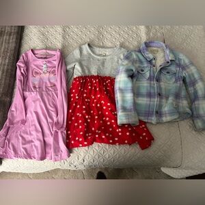 Lot 2 dresses and jacket size 4-5
